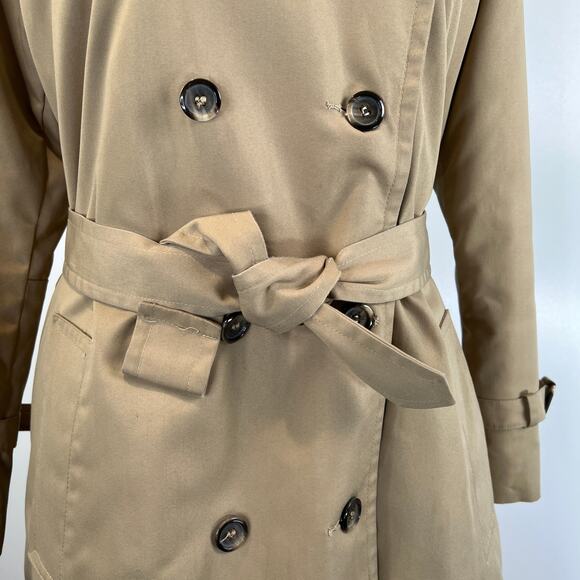 Eddie Bauer Trench Coat Vintage Double Breasted Removable Down Liner Preppy - Picture 7 of 12